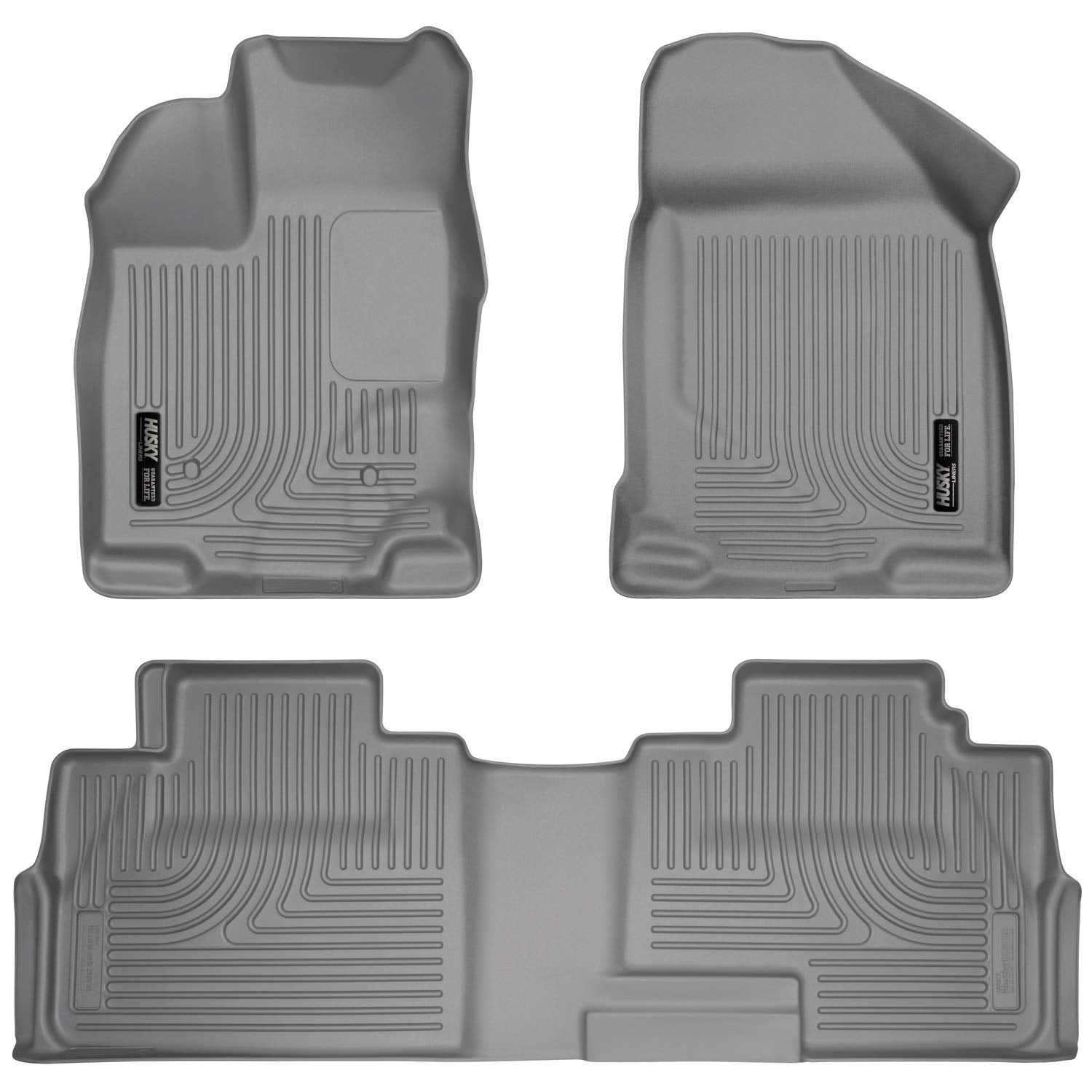 Weatherbeater Husky Liners | Fits 2007-2014 Ford Edge, 2007-2015 Lincoln MKX - Front & 2nd Row Liner - Grey, 3 pc. | 99762