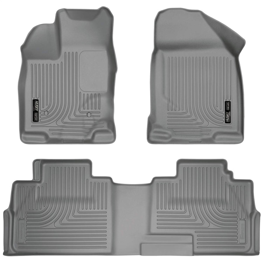 Weatherbeater Husky Liners | Fits 2007-2014 Ford Edge, 2007-2015 Lincoln MKX - Front & 2nd Row Liner - Grey, 3 pc. | 99762