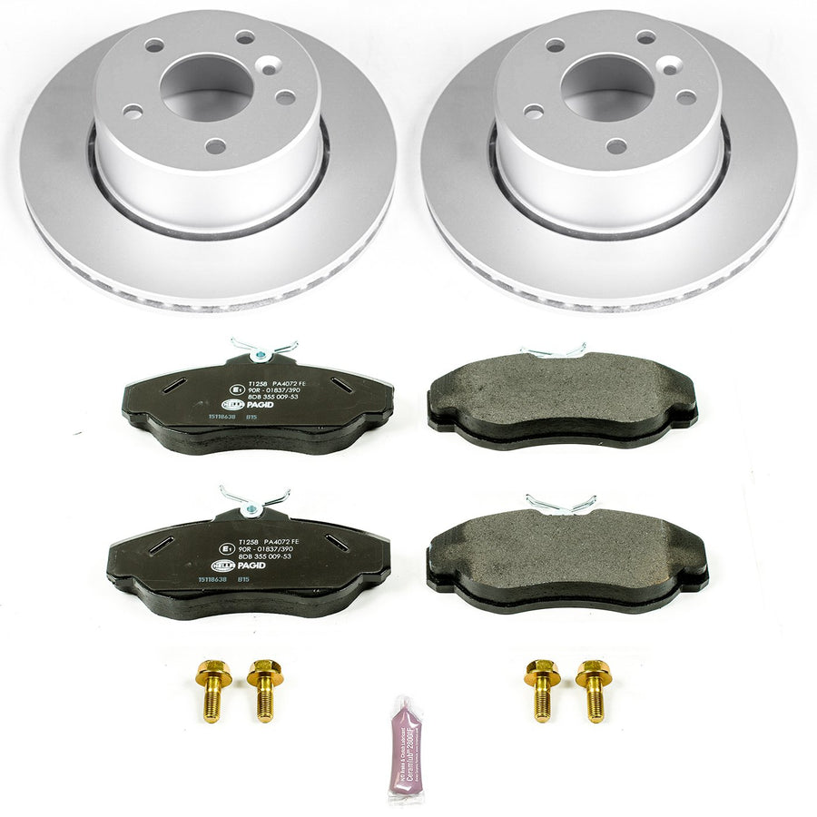 Power Stop ESK5106 Euro-Stop Front Brake Kit L& Rover For Land Rover Discovery 1999-2004 [Model Specific]