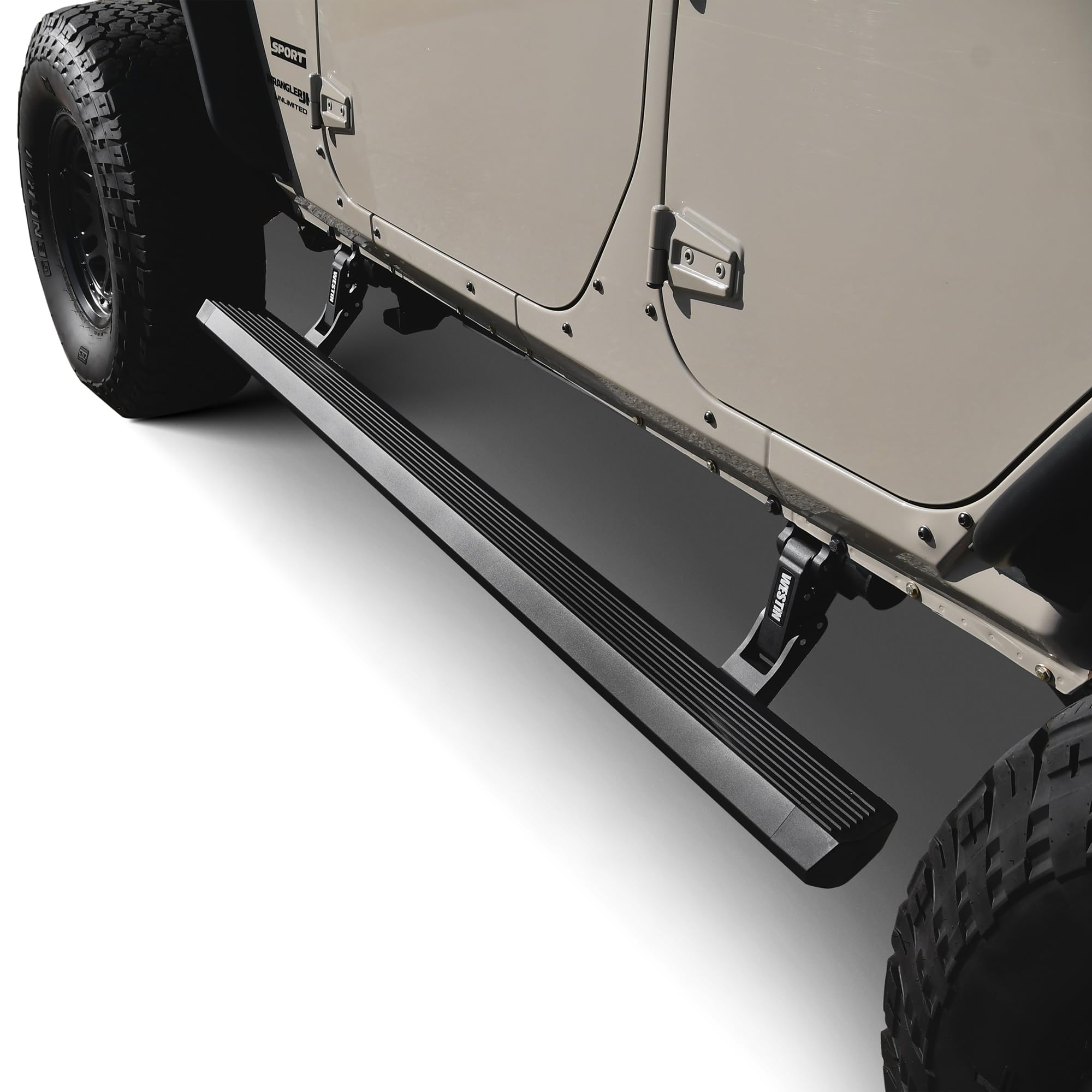 Pro-E Westin 29-23295 Power Running Boards fits 2018 Wrangler JK Unlimited 4Door Textured Black Pair