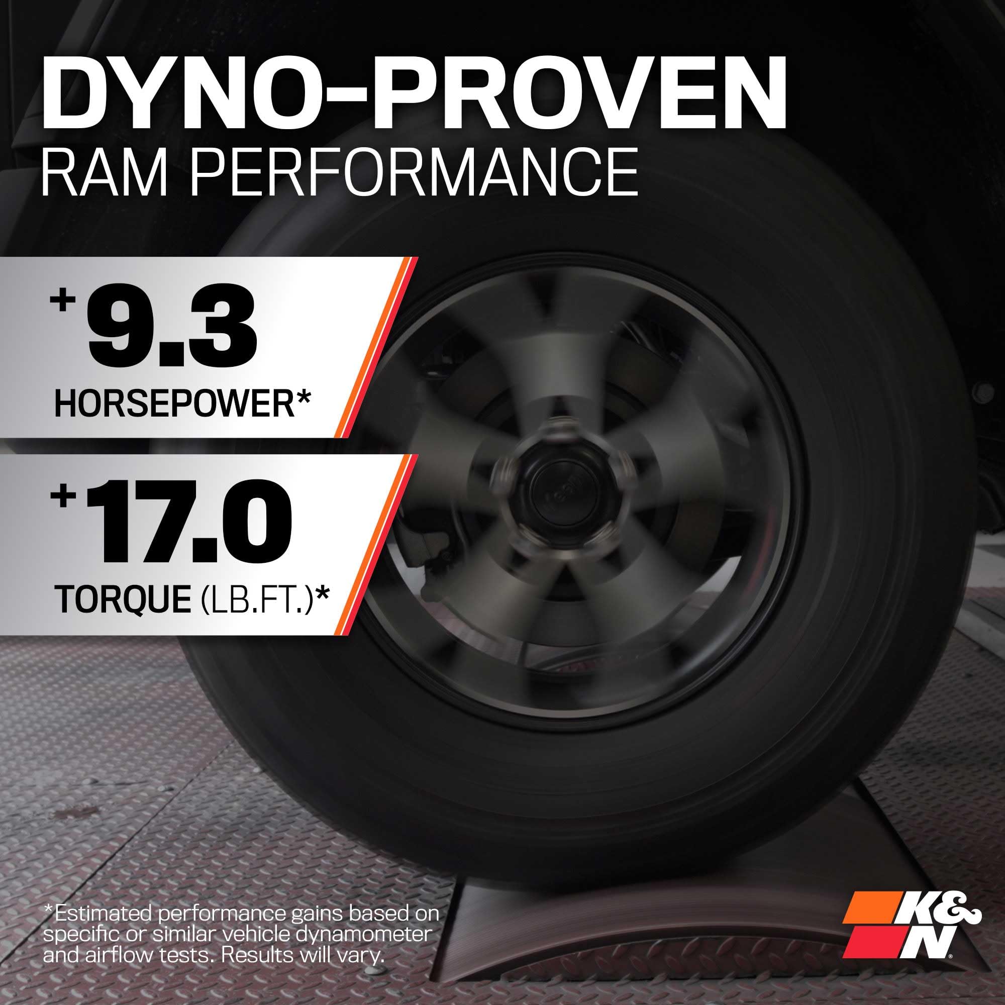 Cold Air Intake System K&N: High-Flow Air Filter, Increase Performance & Towing: Compatible with 2020-2025 RAM: 1500, 63-1594
