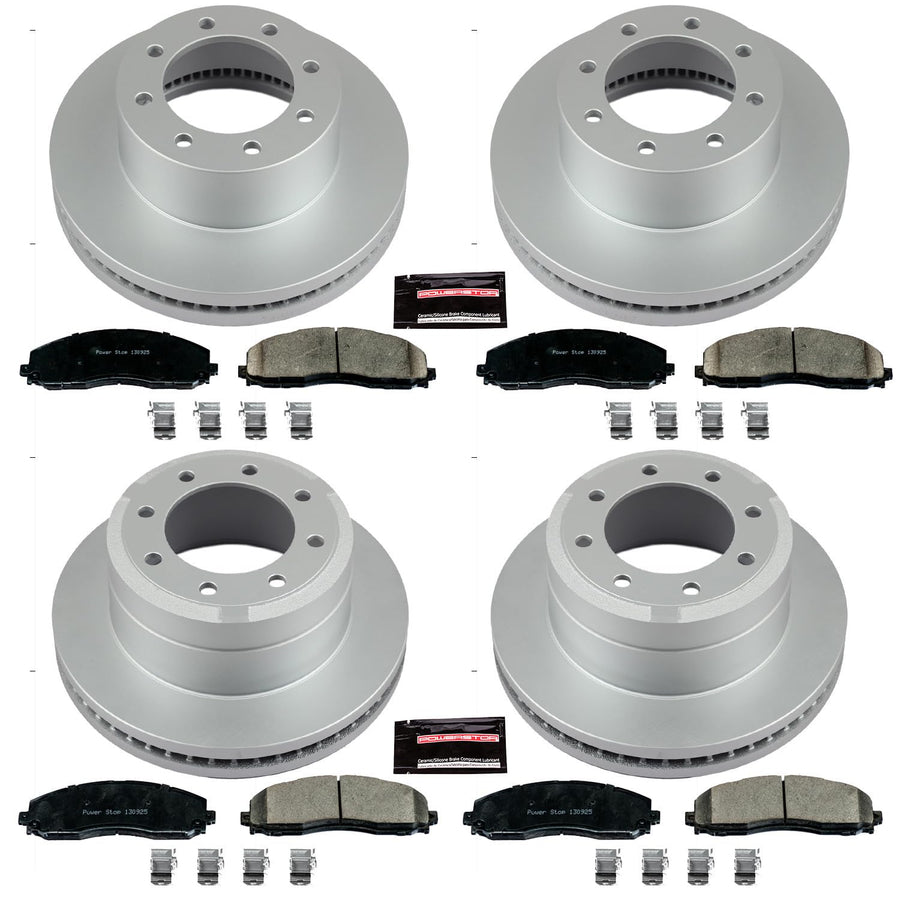Power Stop Z17 Evolution Geomet Coated Brake Kit Front and Rear For Ford F-250 Super Duty 2012-2022, Ford F-350 Super Duty 2013-2022 [Model Specific]