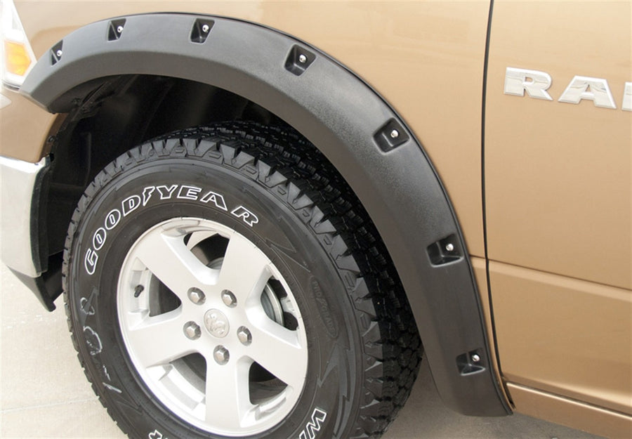 Lund Elite Series RX204SB Black Rivet Style Standard Rear Fender Flare - 2 Piece