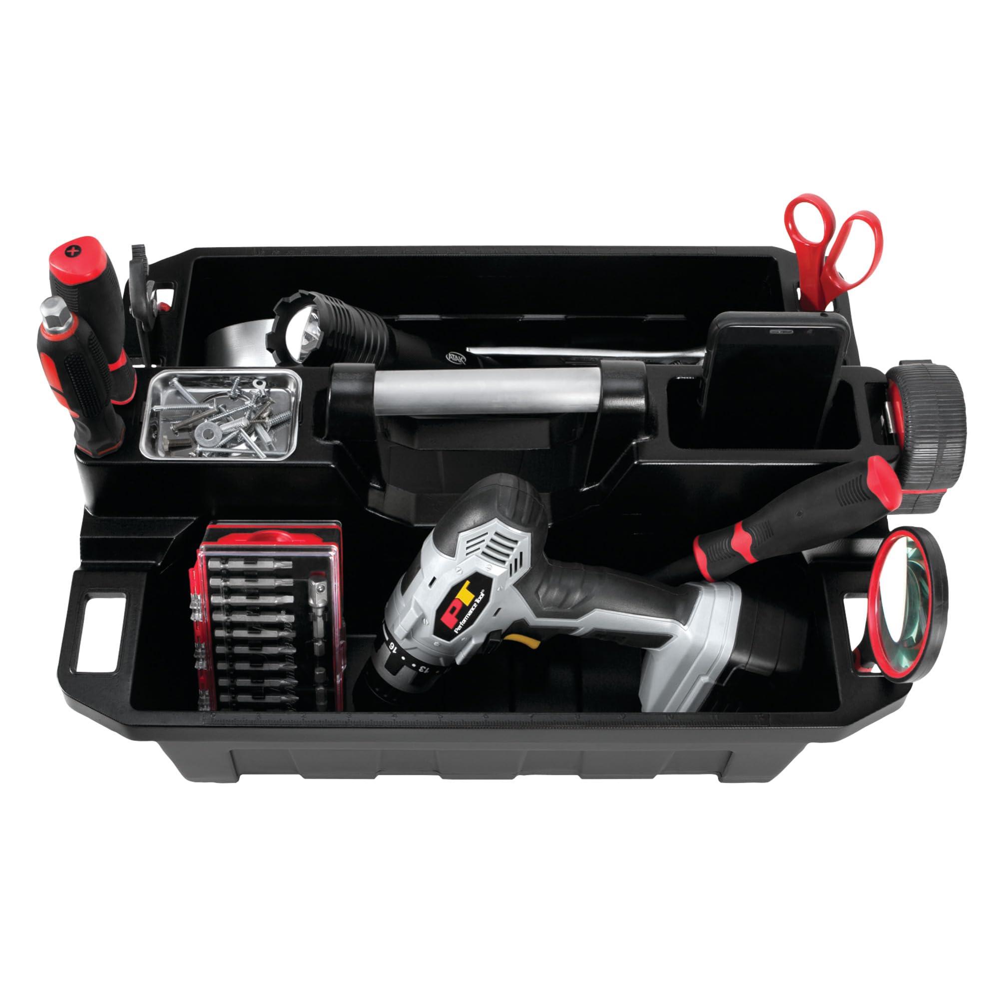 Portable Tool Supply Caddy and Performance Tool W88995 Magnetic Utility Tray,Black
