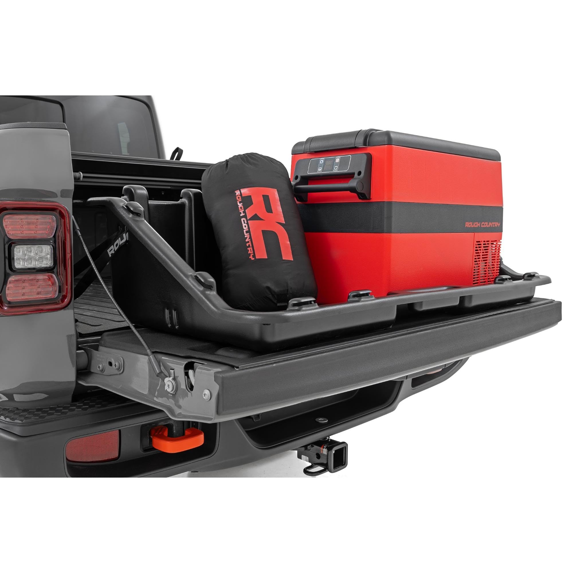 48" Rough Country Slide-Out Truck Bed Cargo Box - Heavy-Duty, Weather-Resistant Truck Organizer for Compact Beds, Easy Tailgate Access