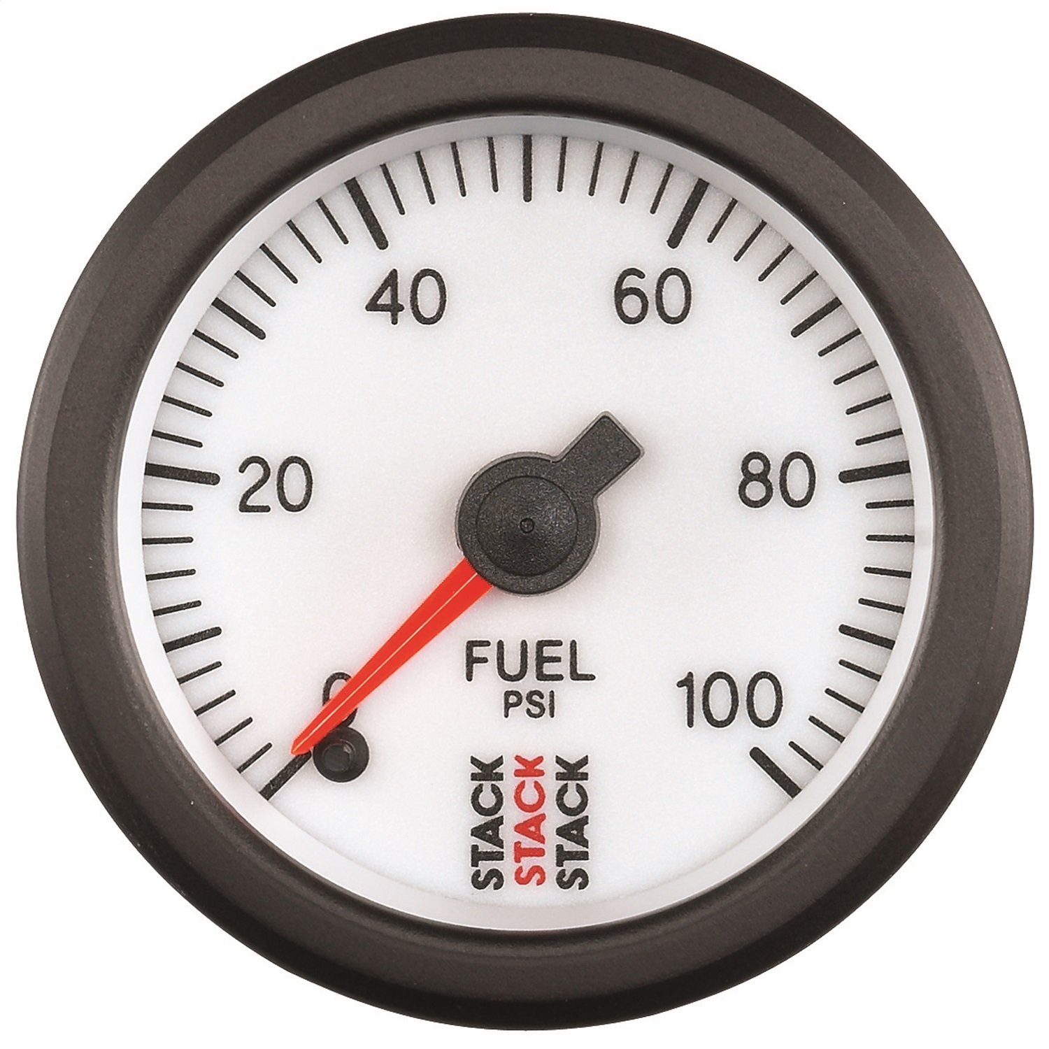 Stack 52mm ST3356 White 1/8" NPTF Male 0-100 PSI Professional Stepper Motor Fuel Pressure Gauge