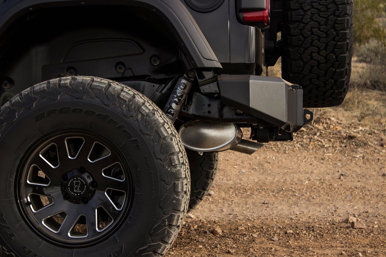 Rear Bumper Magnum RT Style Black Compatible with 2018-2025 Wrangler JL/JLU
