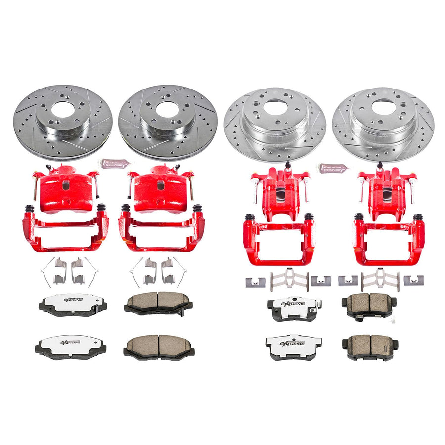 Power Stop Rear KC447-26 Z26 Street Warrior Brake Kit Subaru For Saab 9-2X 2005-2006, Subaru Forester 2004-2008, Subaru Impreza 2003-2007 [Model Specific]
