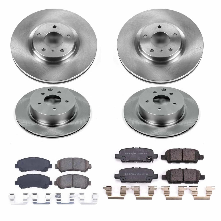 Power Stop KOE8059 Stock Replacement Brake Kit Front & Rear with OE Calipers For Nissan Maxima 2016-2022 [Model Specific]