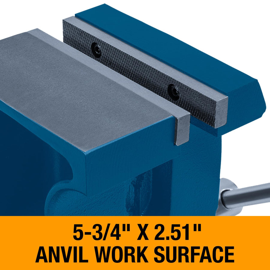 Baileigh Hitch Heavy-Duty Vise, 5-1/2" Max Opening, 5-9/10" Jaw Width, 5" Throat (BV-6HV-6)