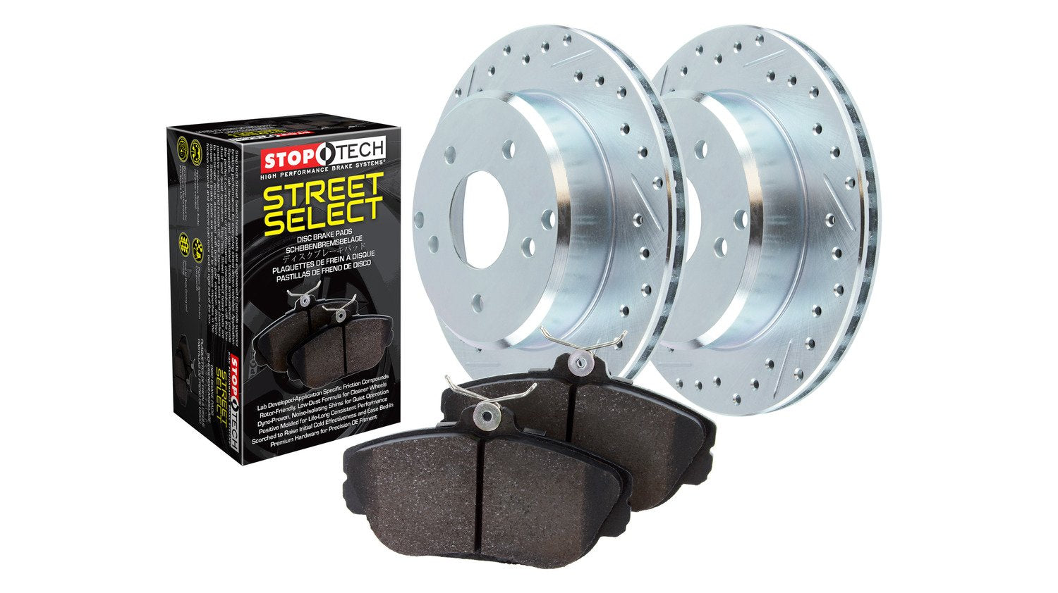 Select Sport StopTech 928.40010 Axle Pack, Drilled and Slotted, Front