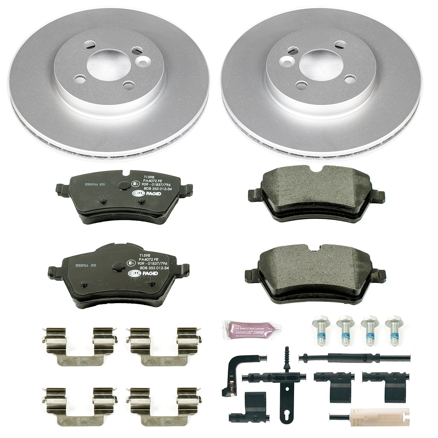 Power Stop ESK6068 Euro-Stop Front Brake Kit For Mini Cooper Mini Cooper 2007-2010 [Model Specific]