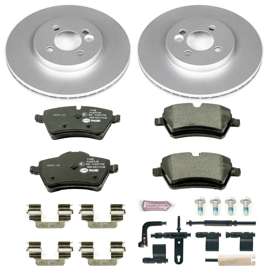 Power Stop ESK6068 Euro-Stop Front Brake Kit For Mini Cooper Mini Cooper 2007-2010 [Model Specific]