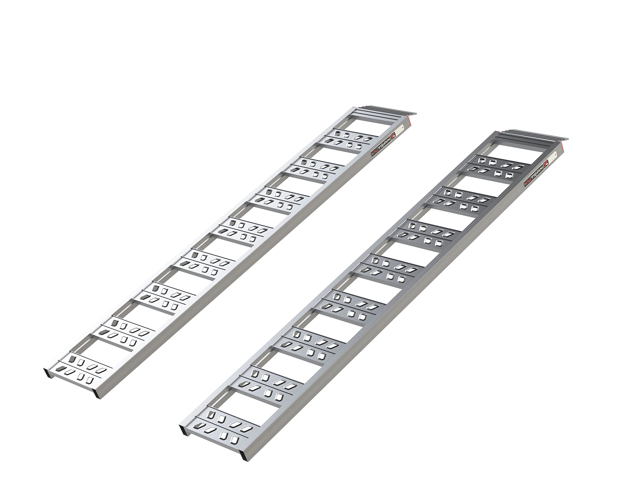 77” Yutrax® Utility Ramps, High-Strength Extruded Aluminum, 1800 lb. Load Capacity, Lightweight, Versatile, ATV/Riding Lawn Mower Loading, Pair, YR101