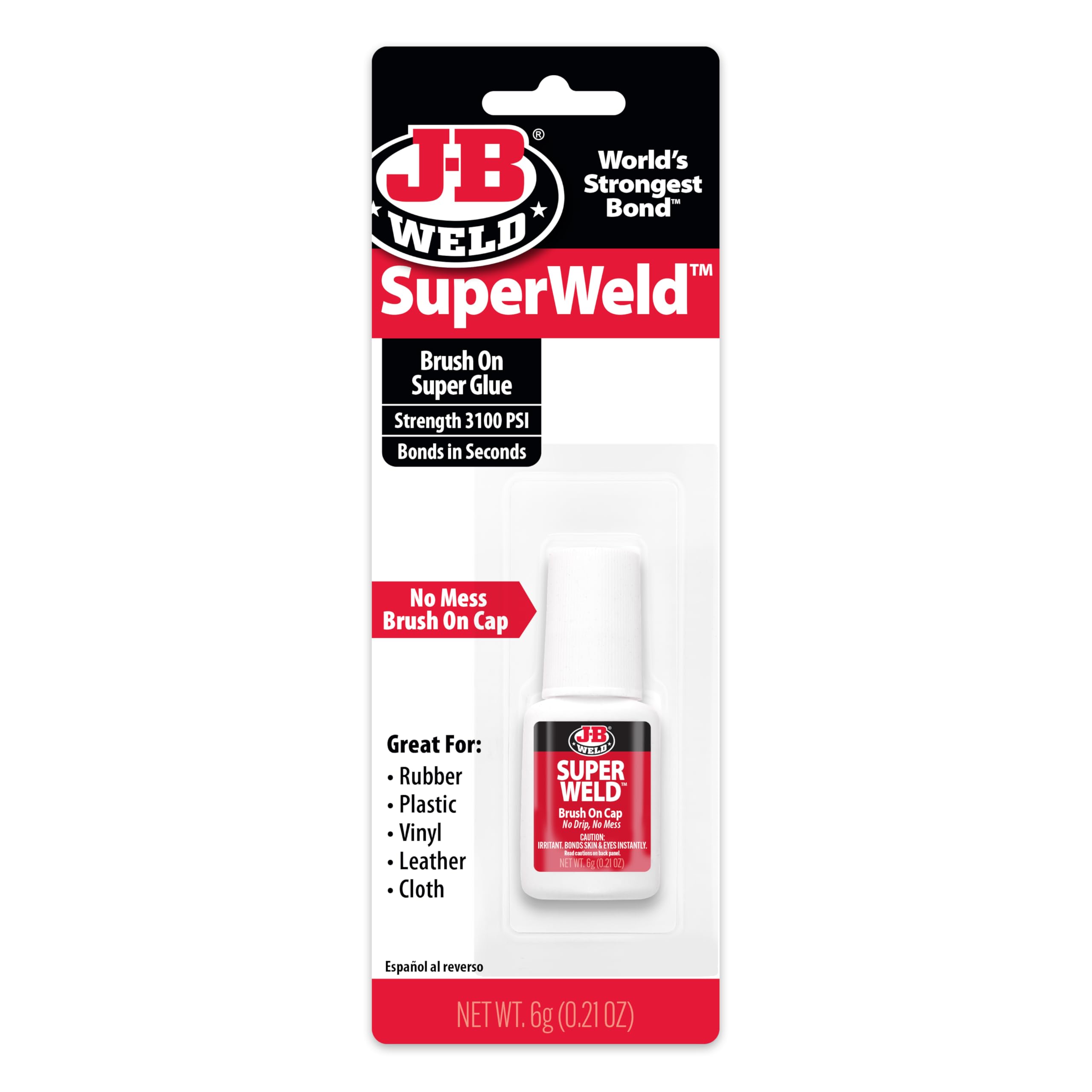 SuperWeld J-B Weld 33106 Glue - Clear Super Glue - 0.2 oz. (Packaging may vary)