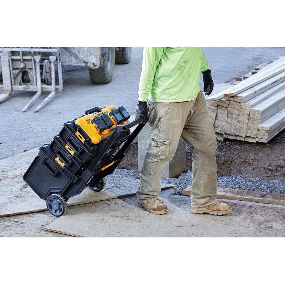 DEWALT Charger Battery for 12V MAX, 20V MAX and FLEXVOLT 20V/60V MAX Batteries, 8 Amp, 4 Port Simultaneous Fast Charging Station (DCB104)
