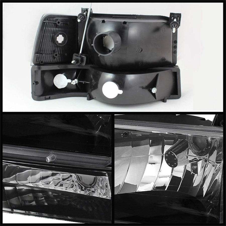 Crystal Front Headlight Kit Black/Clear xTune Auto 5073136