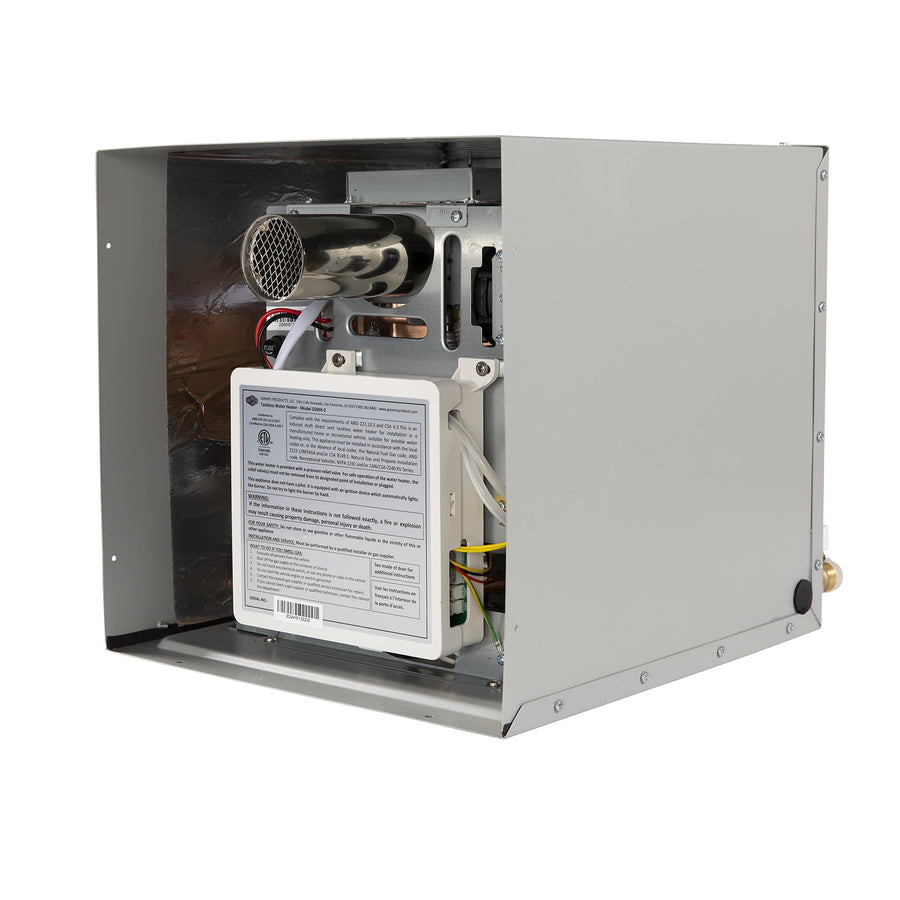 Tankless GIRARD RV Water Heater, 12V Power, 42,000 BTUs, Quiet Operation, Onboard Microprocessor, Digital User Control Panel, Freeze Protection, Easy Installation - 2022107534