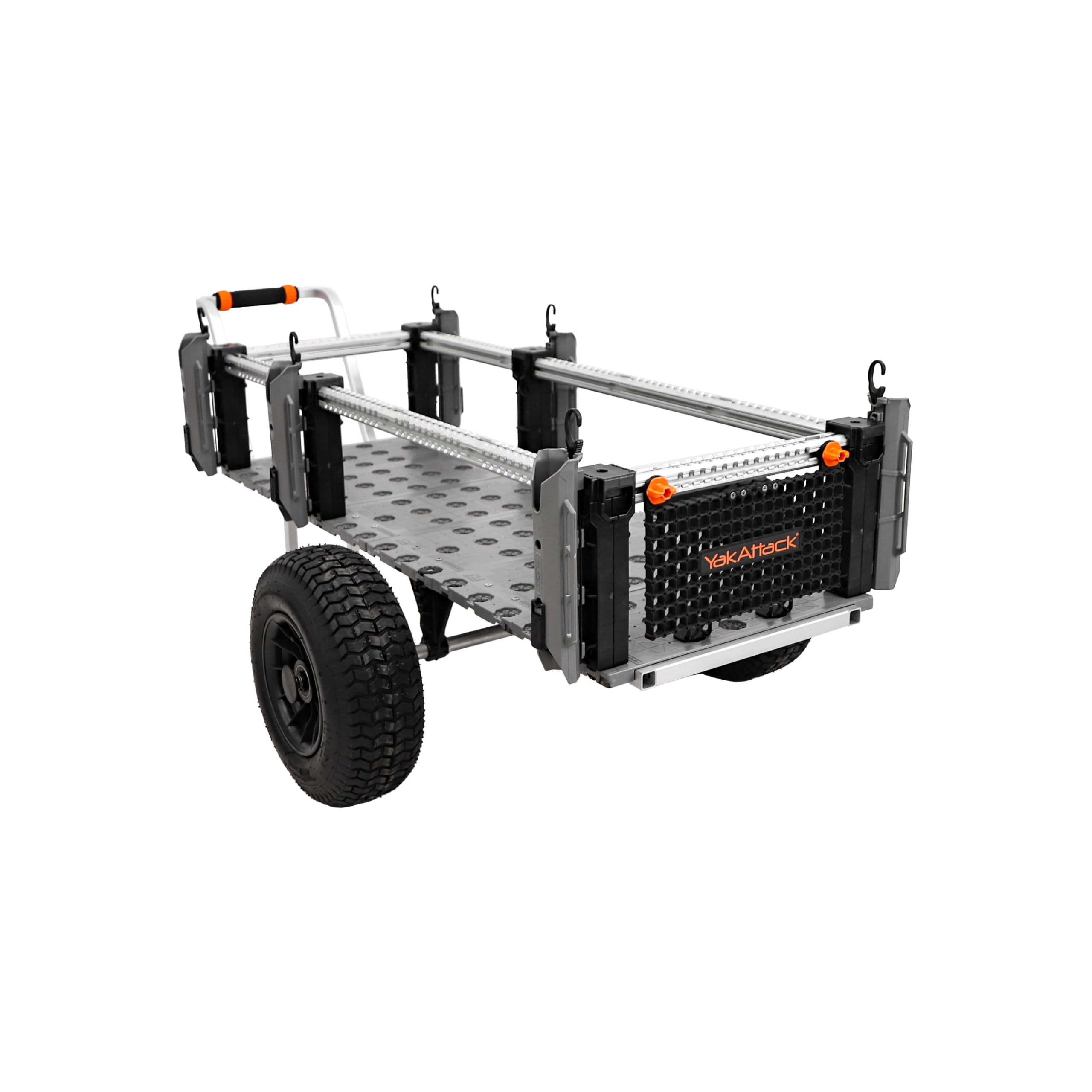 SandRig YakAttack Beach Wagon with Big Wheels for Sand - 16” Rubber Tires | 20” x 54” Heavy-Duty Fishing Cart | All-Terrain Sand Wagon for Beach | High-Capacity Pull Cart for Fishing Gear