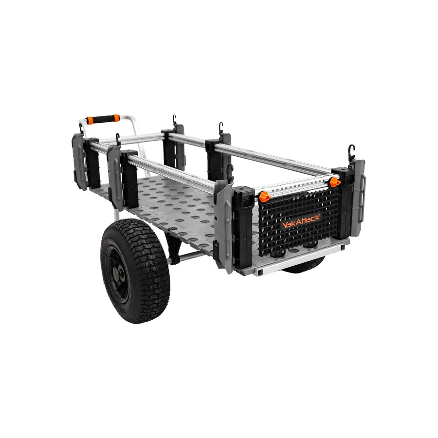 SandRig YakAttack Beach Wagon with Big Wheels for Sand - 16” Rubber Tires | 20” x 54” Heavy-Duty Fishing Cart | All-Terrain Sand Wagon for Beach | High-Capacity Pull Cart for Fishing Gear