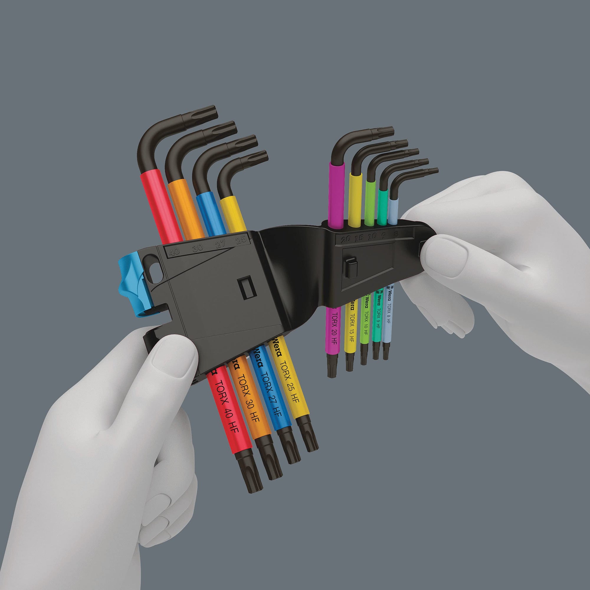 Wera Torx L-Key Set 05024179001 967 Sl/9 with Holding Function,MULTI