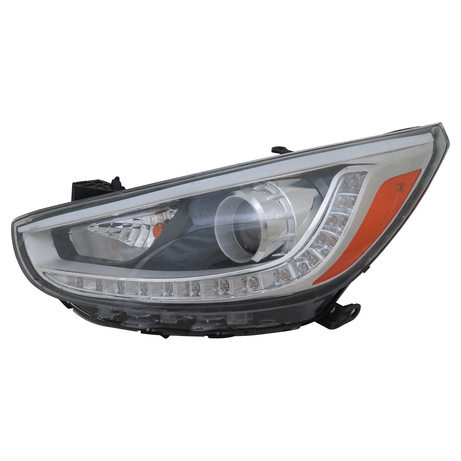 Left TYC Headlight Assembly Compatible with 2014-2017 Hyundai Accent