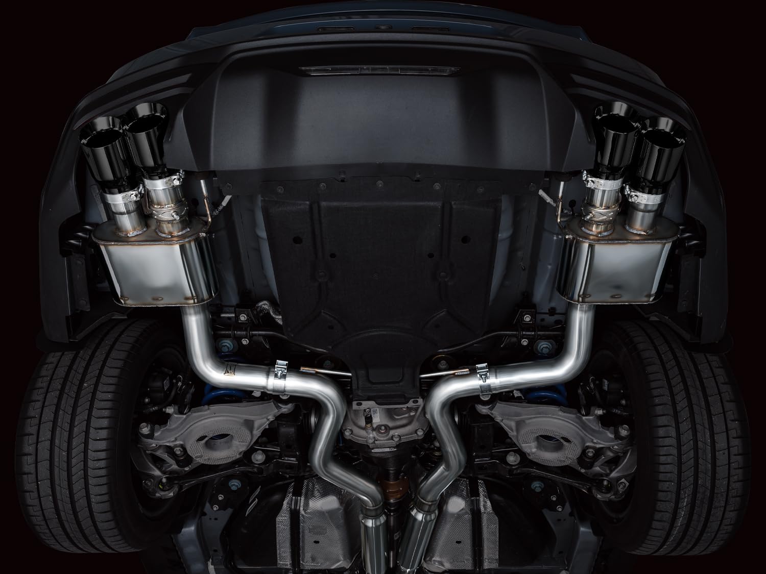 AWE 2024 Ford Mustang GT Fastback SwitchPath RWD Catback Exhaust w/ Quad Diamond Black Tips