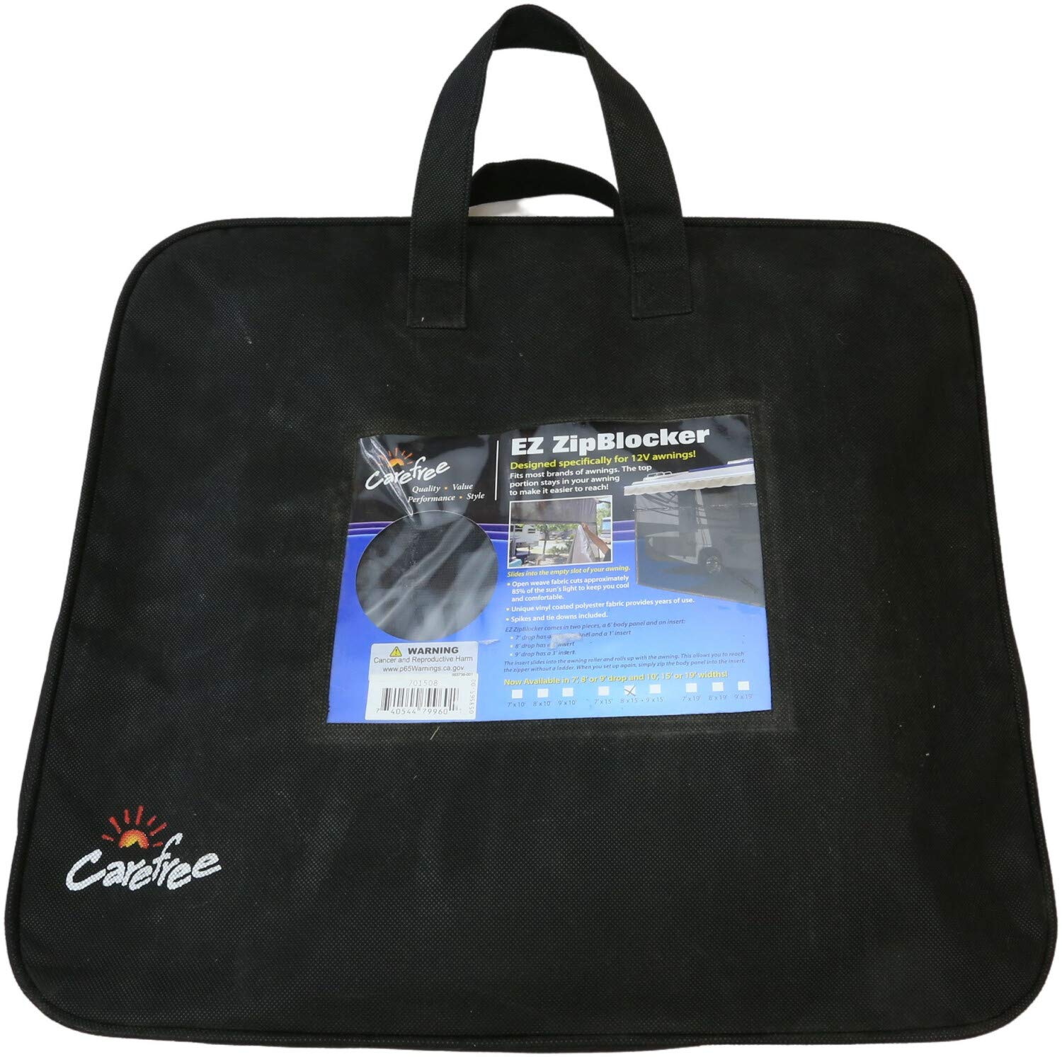 Ez ZipBlocker Carefree of Colorado Drop Awning 15 x 8 - Black