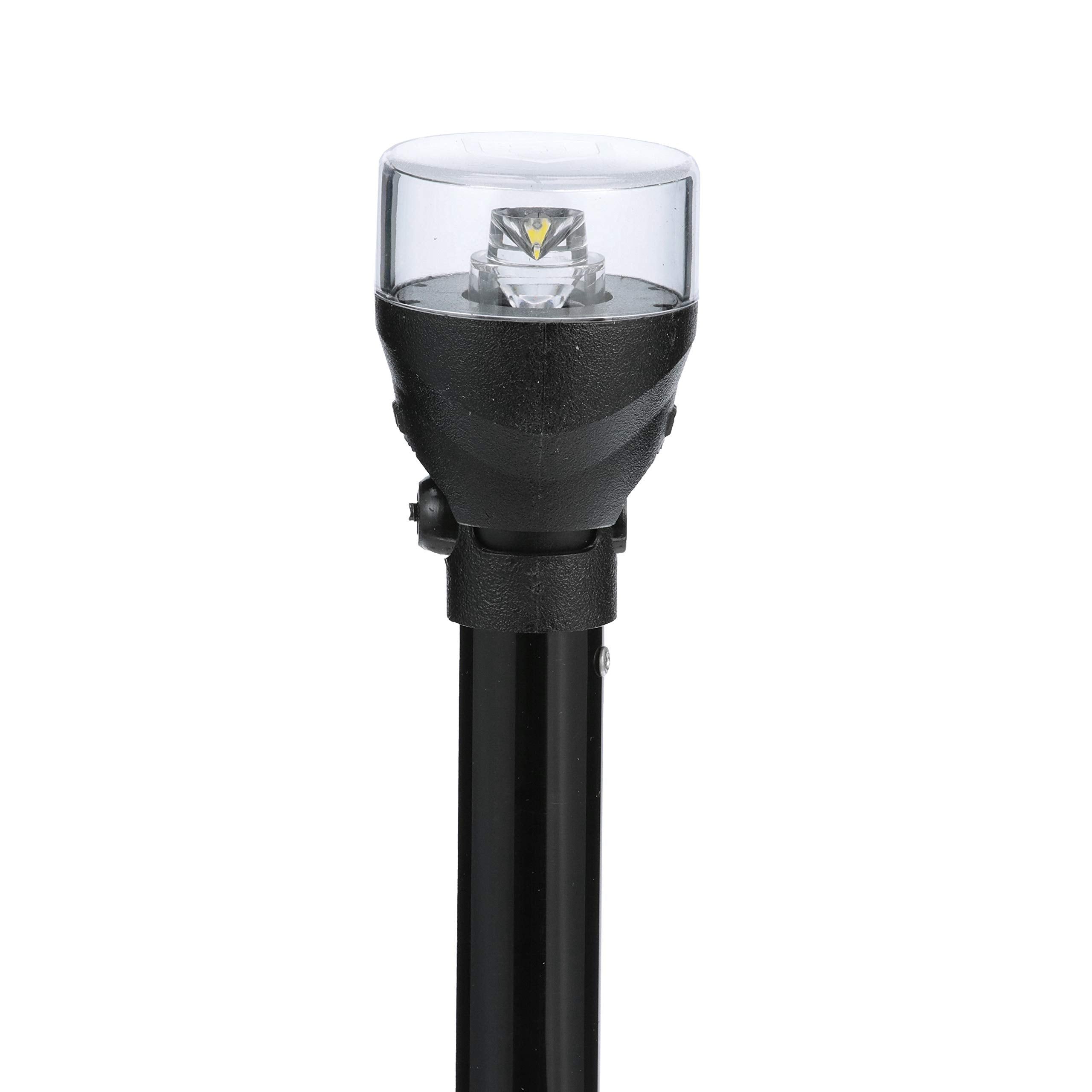 12-Inch Attwood 5558-P12A7 All-Round LED Fold Down Navigation Light Black Base