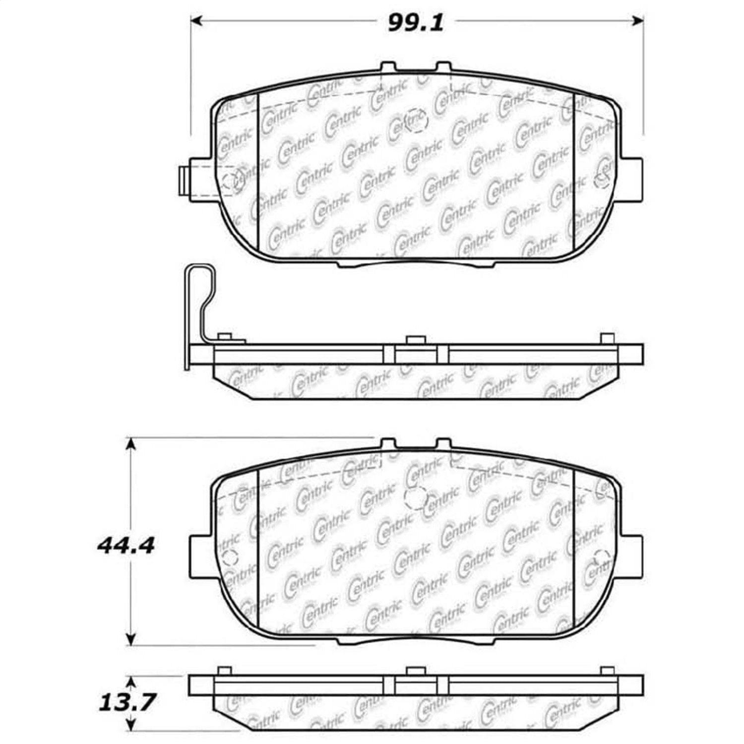 Rear StopTech 308.11800 Brake Pads with Shims and Hardware