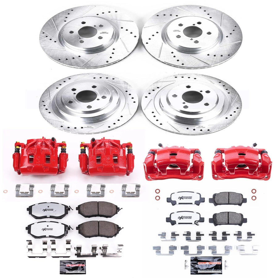 Power Stop Z26 KC286-26 Front & Rear Street Warrior Brake Kit Subaru For Subaru Legacy 2005-2009 [Model Specific]
