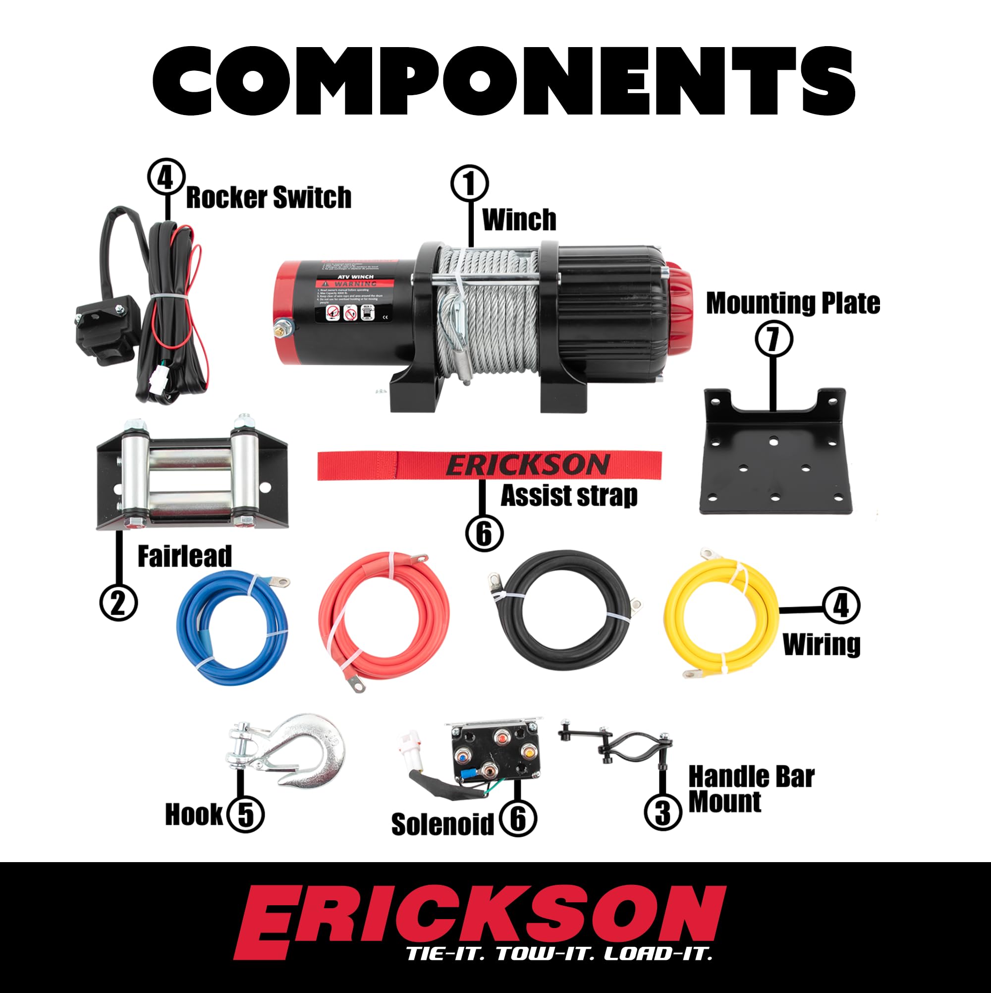 12-Volt Erickson DC 50 ft. 5000 lb. Electric Winch 06430