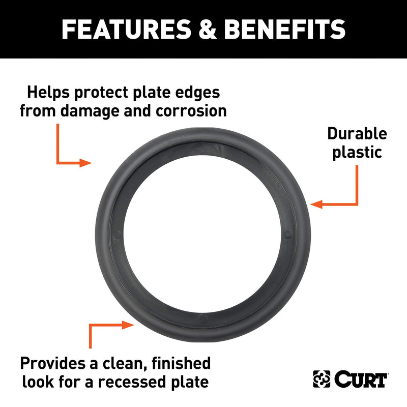 CURT 3-Inch Black Plastic Tie Down Anchor Backing Plate Trim Ring 83720