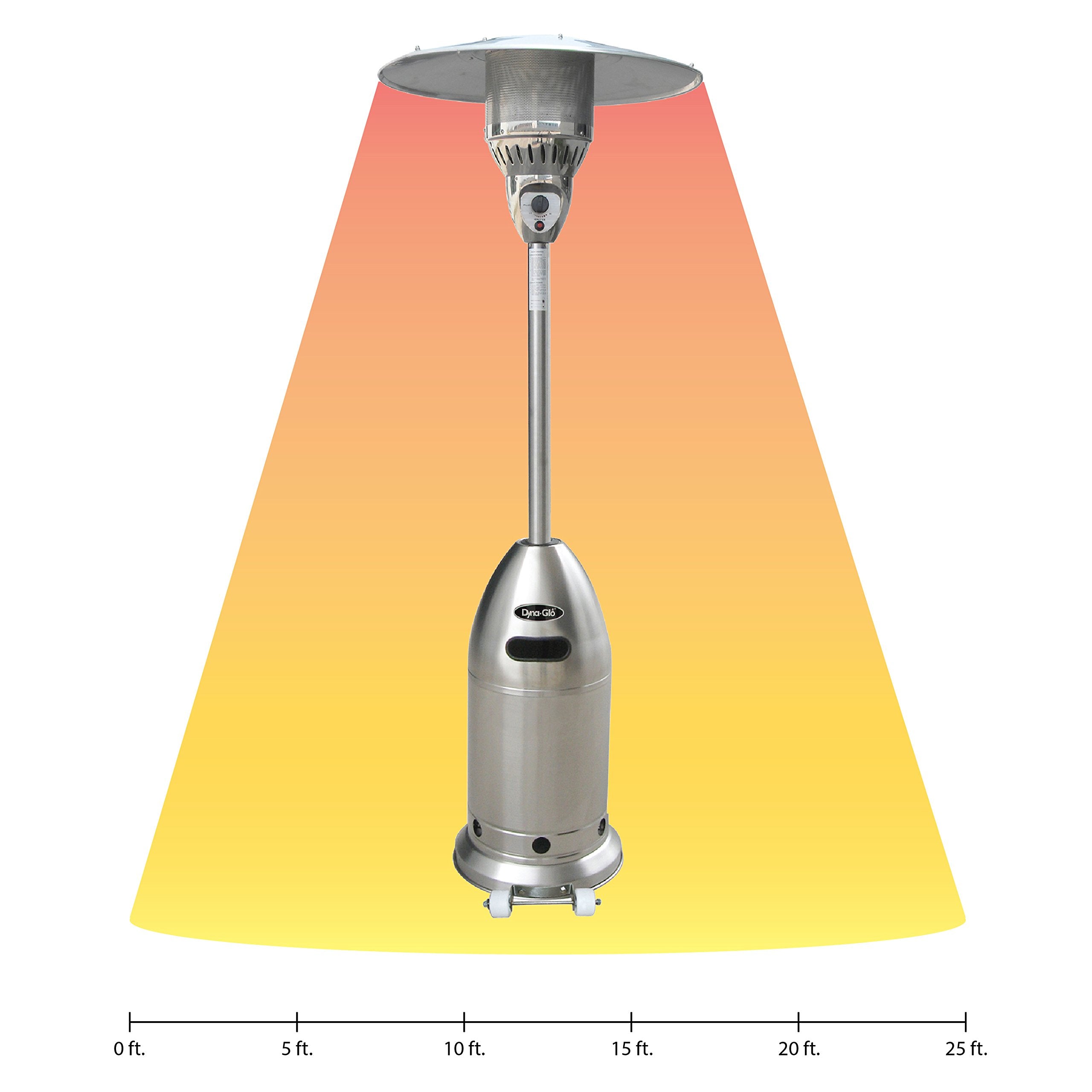 Dyna-Glo Dayno-Glo DGPH202SS Premium Stainless Steel Propane Patio Heater - 48,000 BTU