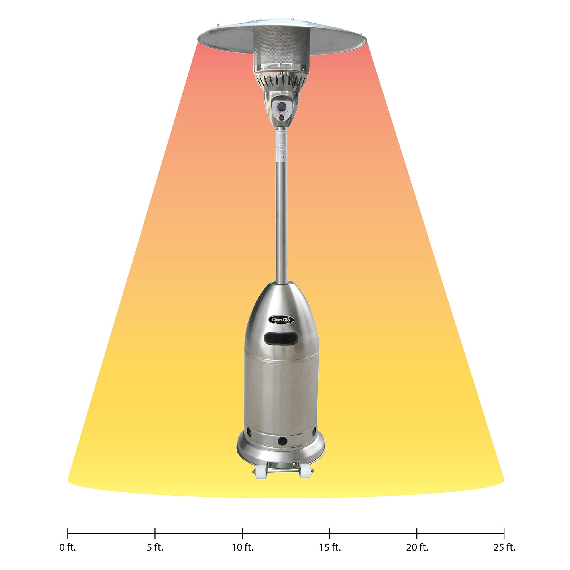 Dyna-Glo Dayno-Glo DGPH202SS Premium Stainless Steel Propane Patio Heater - 48,000 BTU