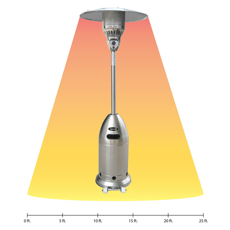 Dyna-Glo Dayno-Glo DGPH202SS Premium Stainless Steel Propane Patio Heater - 48,000 BTU