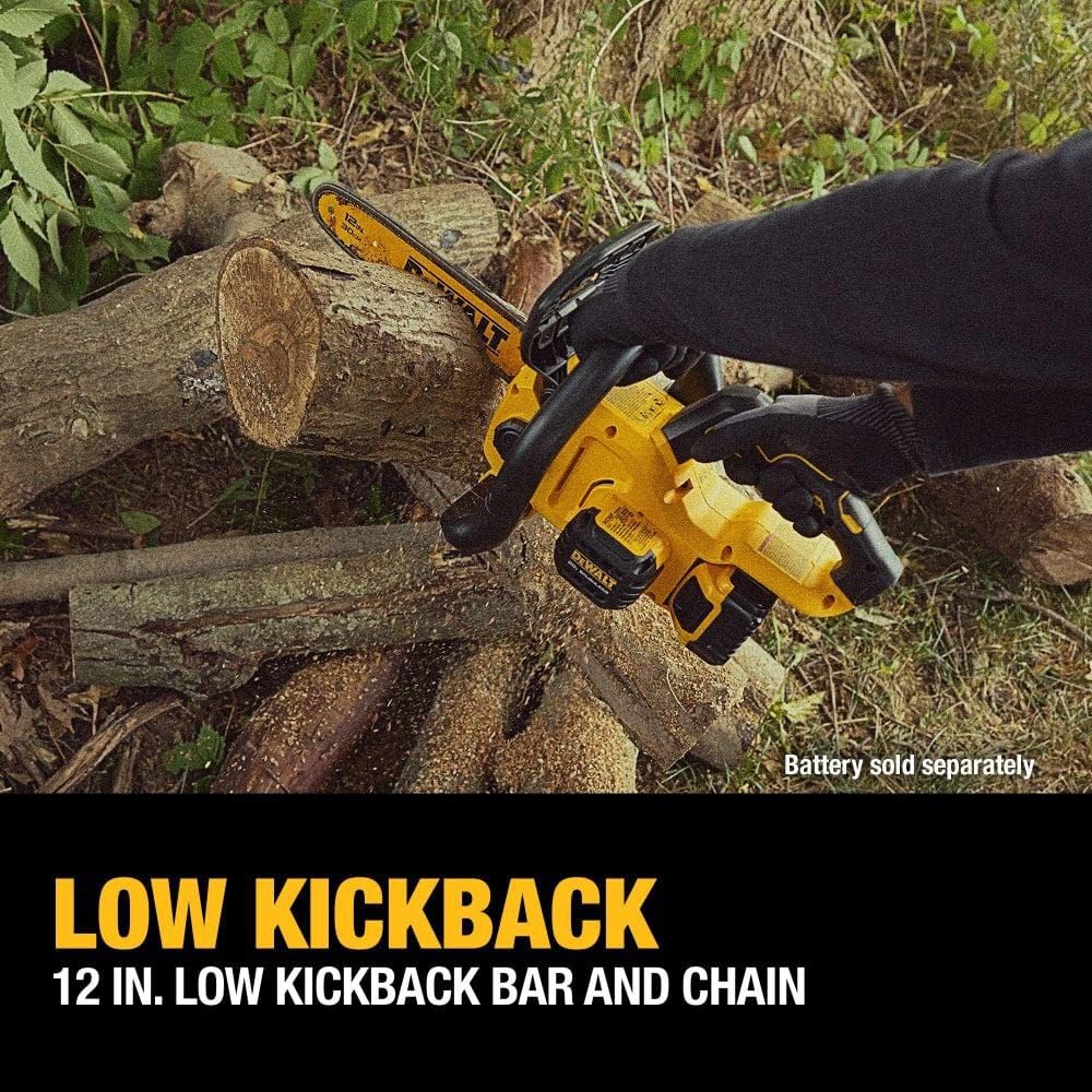 20V MAX DEWALT 12 in. Cordless Chainsaw, Bare Tool Only (DCCS621B)