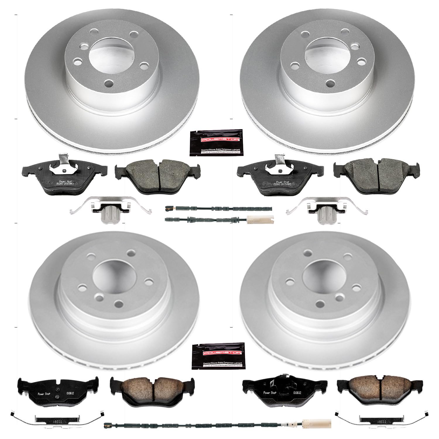 Power Stop Z23 Evolution Geomet Coated Brake Kit For BMW X1 Front and Rear 2013-2015 [Model Specific]