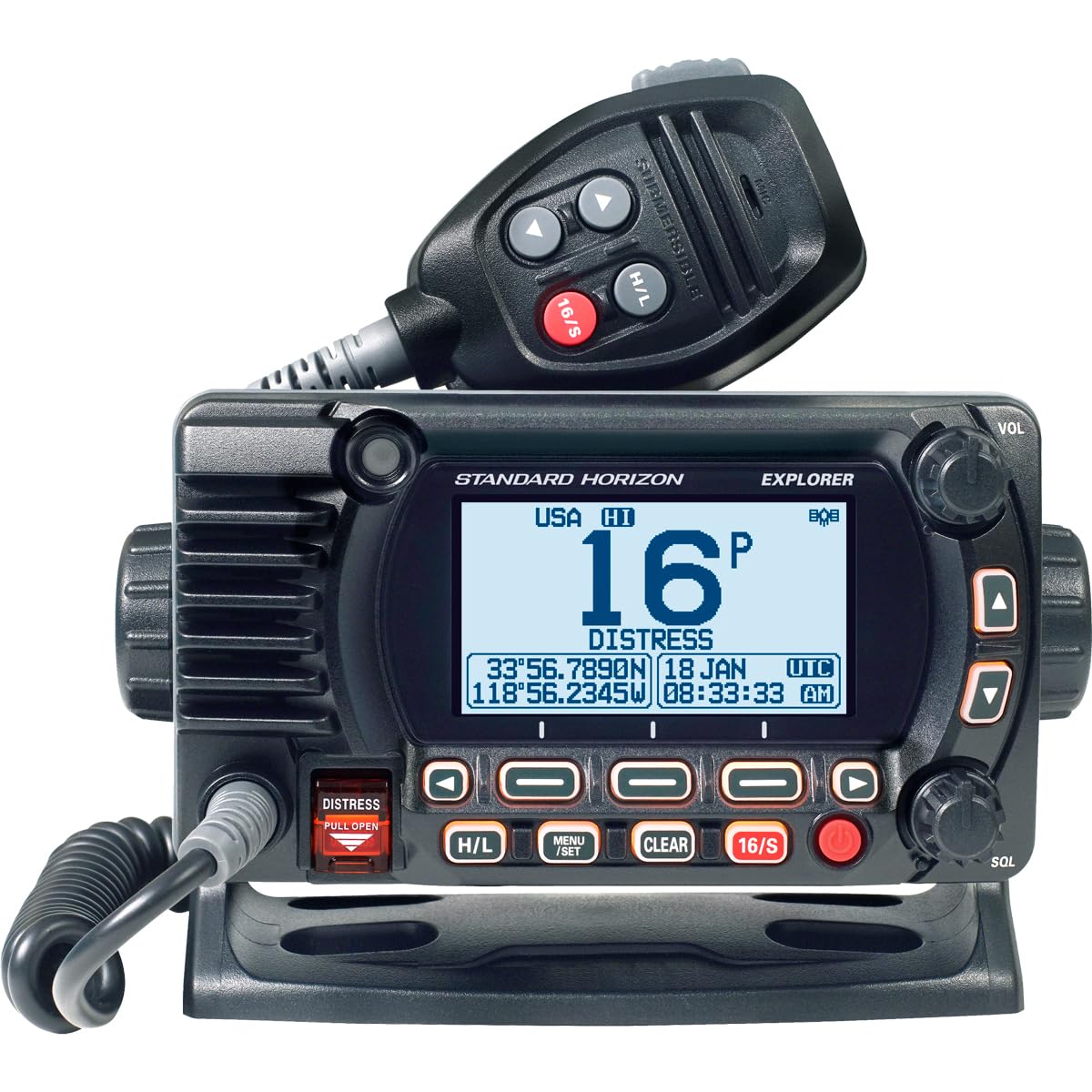 GX1800G Standard Horizon Fixed Mount VHF w/GPS - Black
