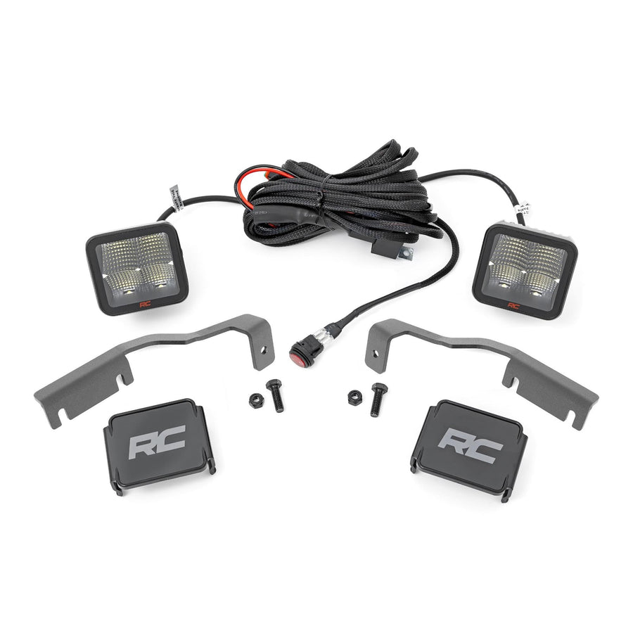 Dual Rough Country 2" LED Ditch Light Kit for Nissan Frontier (2022-2024) - 2X LED Light Pods, Spot Beam