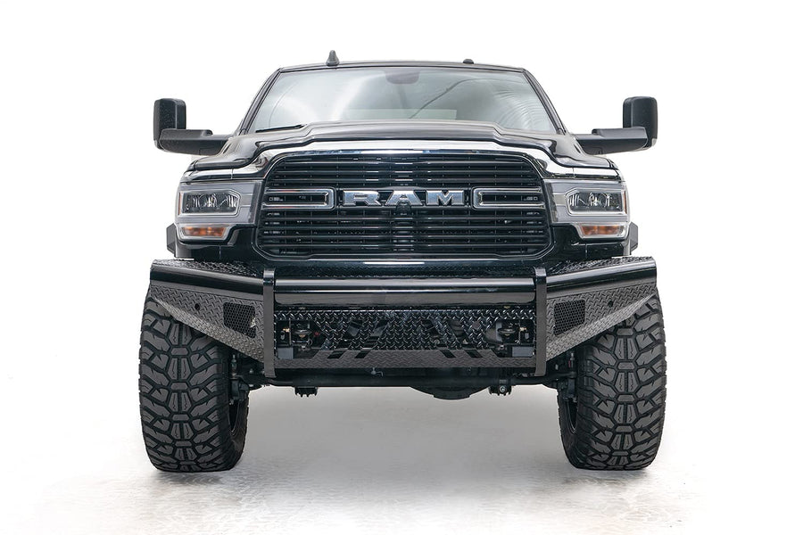 Fab Fours Black Steel Front Bumper 19-C Ram 2500 or 3500 New Body Style with No Guard, (DR19-S4461-1)