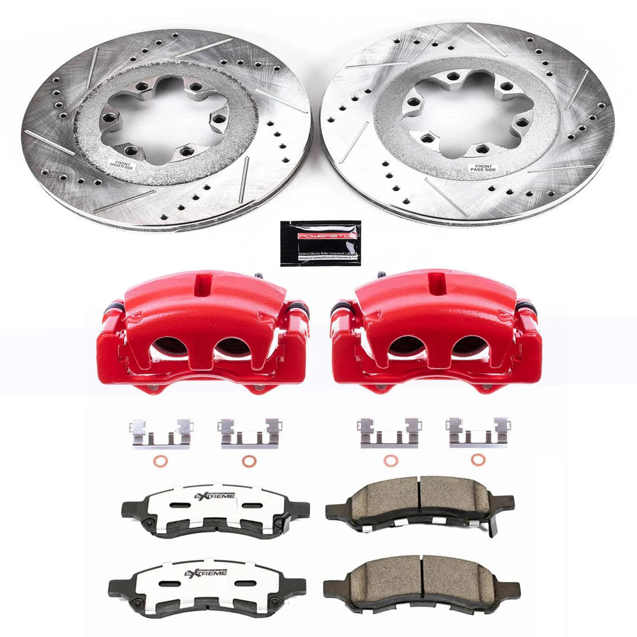 Power Stop Z26 KC5405-26 Street Warrior Front Brake Kit-Brake Rotors, Brake Pads & Calipers For Chevrolet Colorado 2009-2012, GMC Canyon 2009-2012 [Model Specific]
