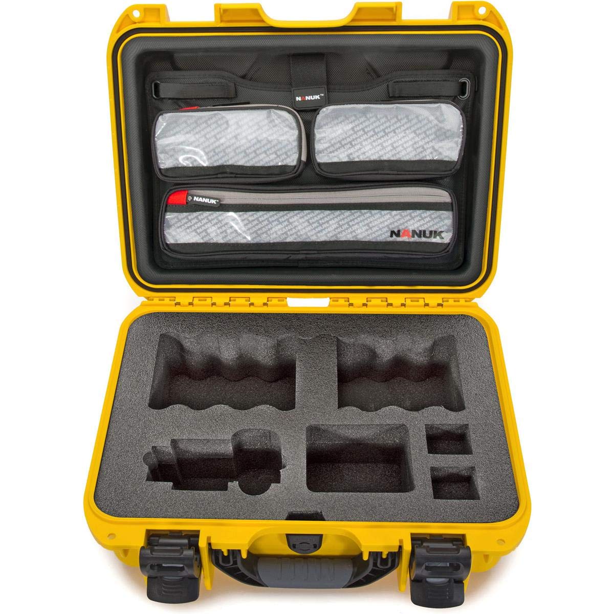Waterproof Nanuk 920 Hard Case with Lid Organizer for Sony a7R Size Camera - Yellow
