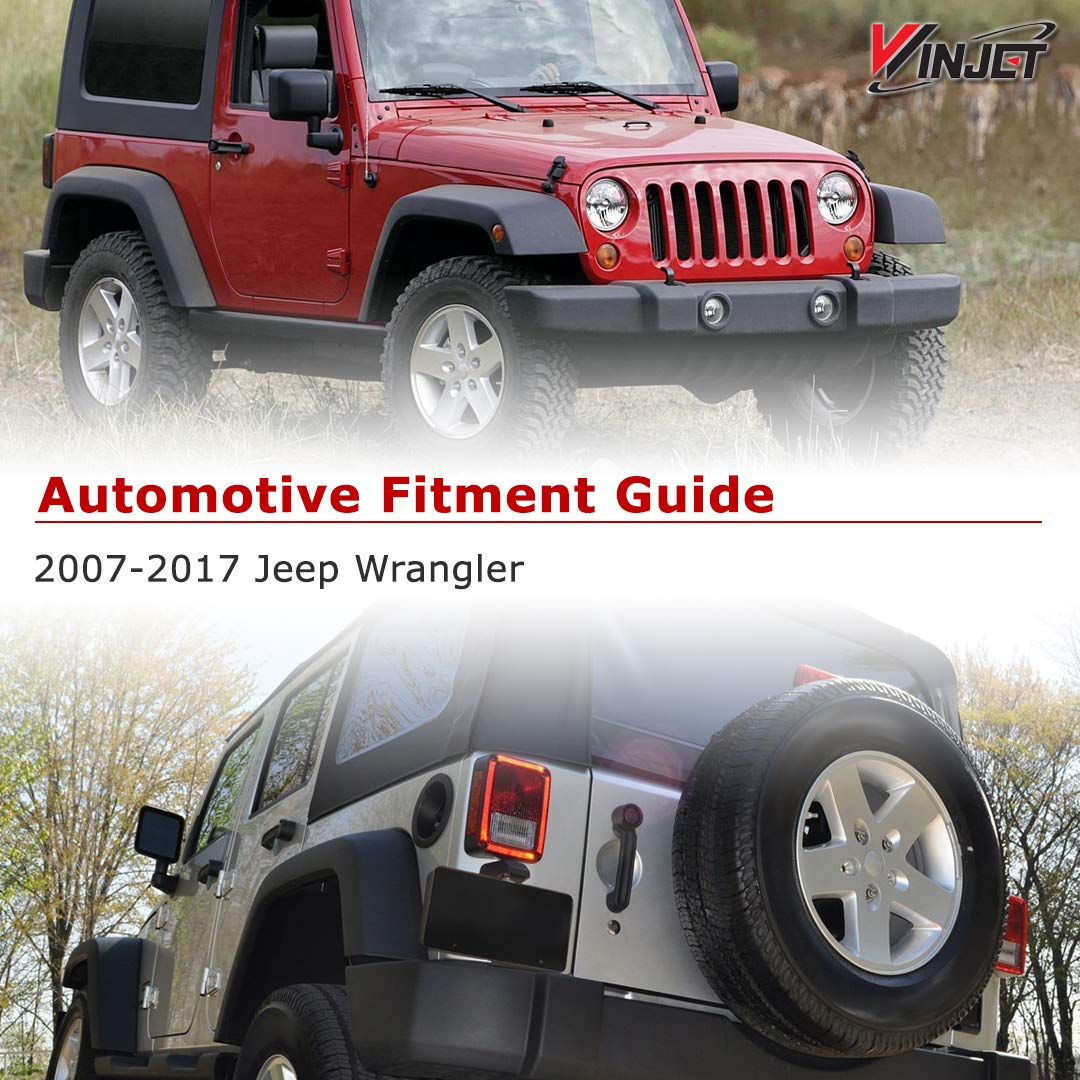 Renegade Series Winjet Compatible with [2007-2017 Jeep Wrangler] LED Tail Light… (Red)