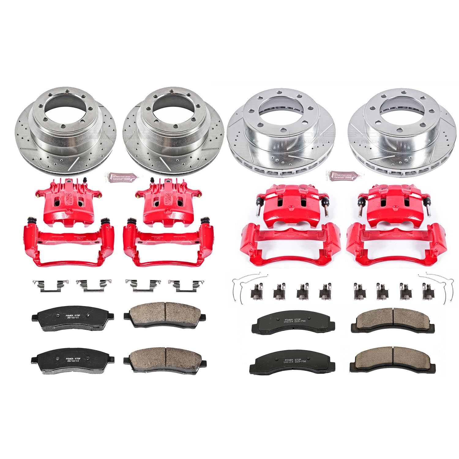 1-Click Performance Brake Kit Power Stop (KC1907) with Calipers For Ford F-350 Super Duty 1999-2000 [Model Specific]