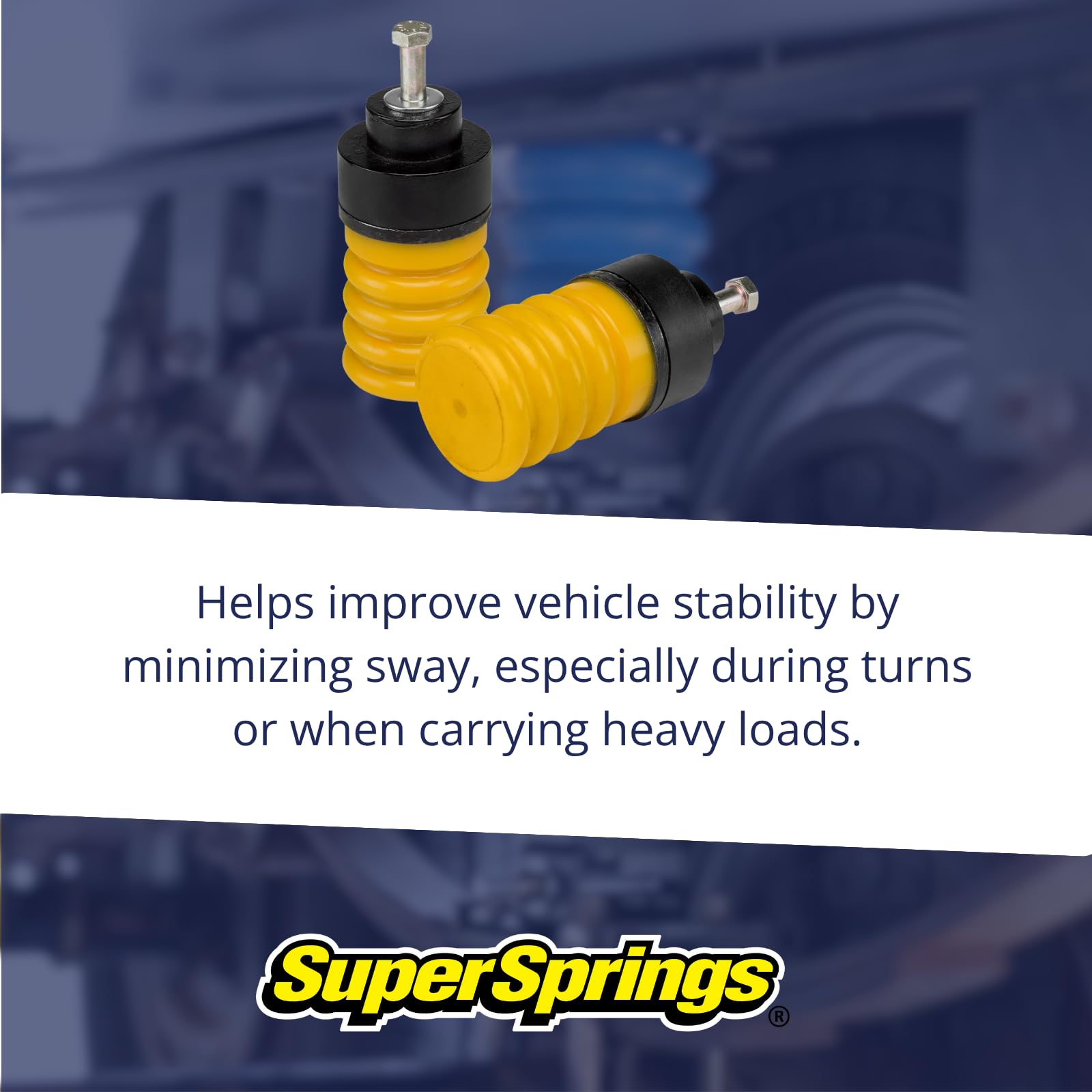 SumoSprings SSF-403-54, Front Solo SumoSprings for Jeep Wrangler JK, Left/Right Pair, 1400 (lb) Capacity at 50% Compression, Made in The USA, Yellow
