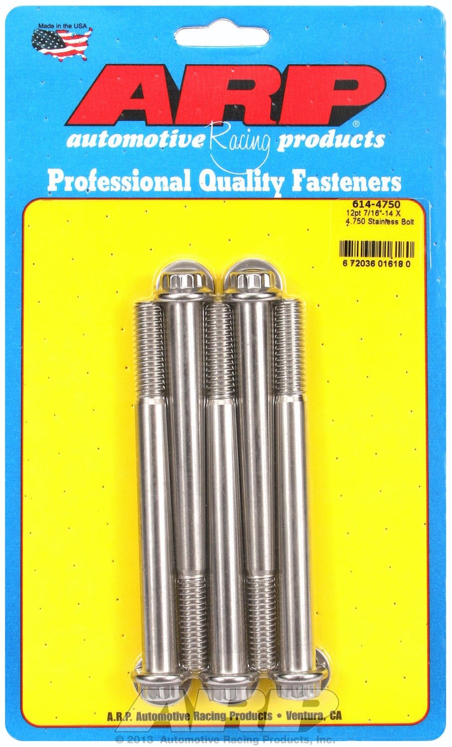 Hex Bolt ARP (614-4750), Stainless Steel