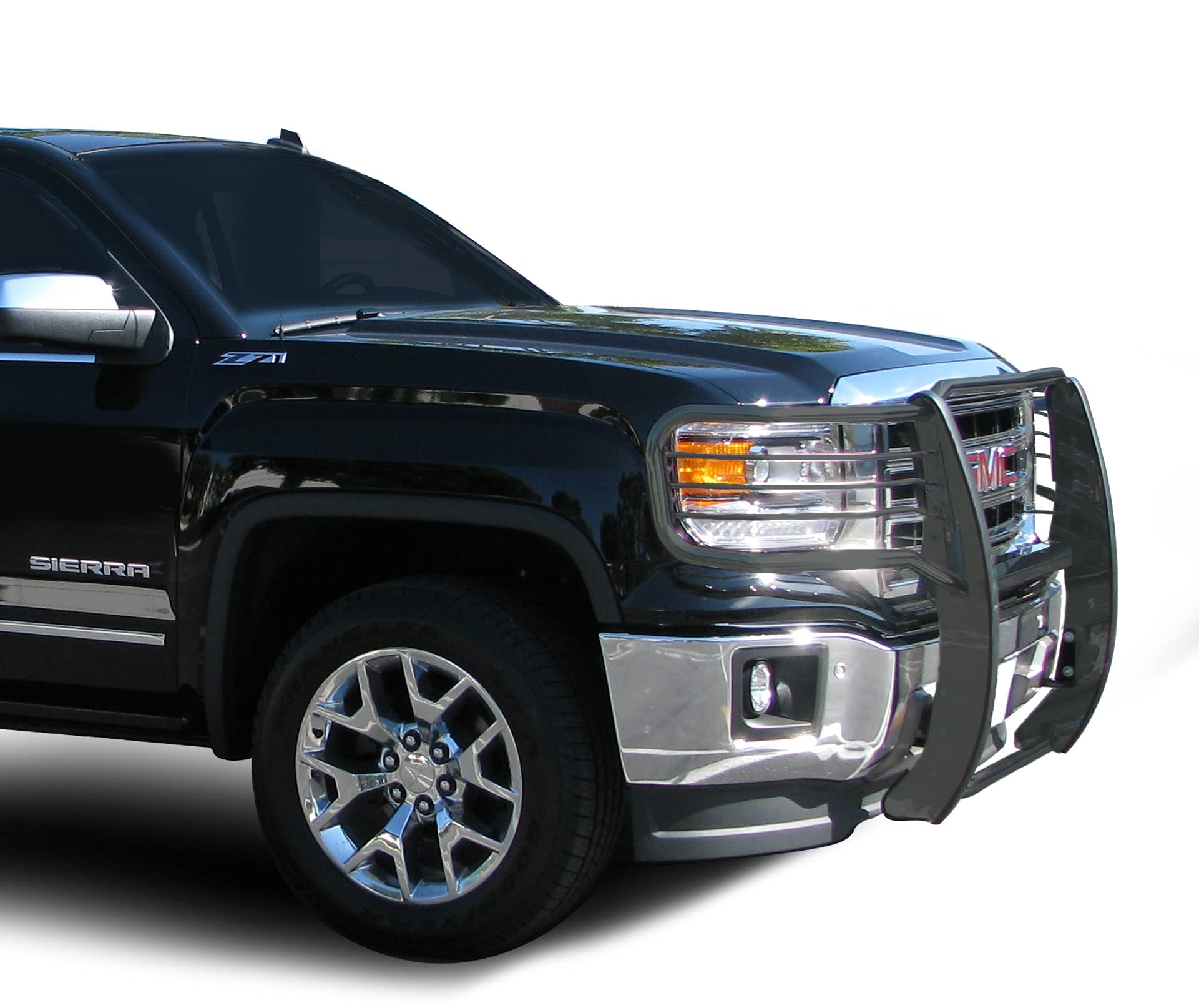 Bumper Guard Black Horse Grille brush Modular Black Compatible with 2019-2022 GMC Sierra 1500 Limited|2014-2018 GMC Sierra 1500-17GS12MA
