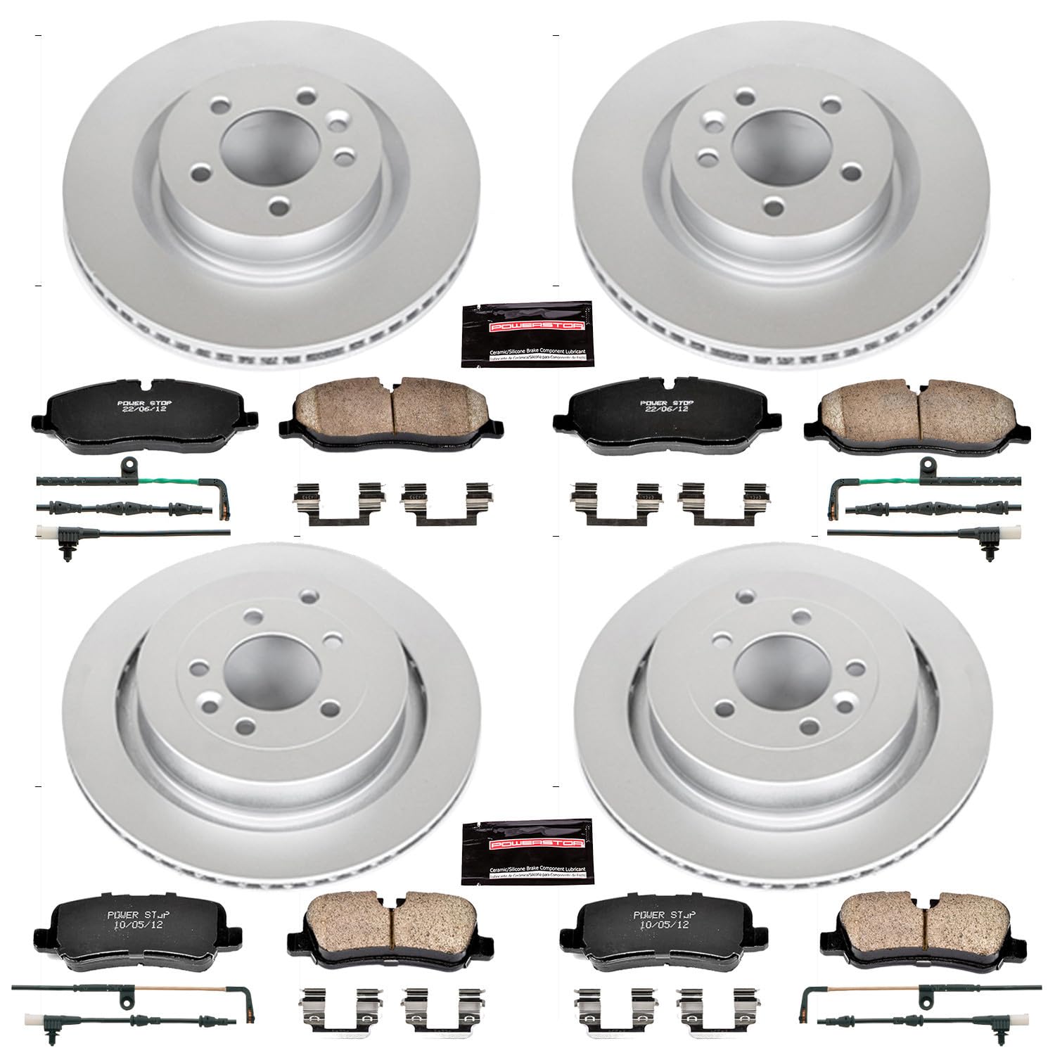 Power Stop Z23 Evolution Geomet Coated Brake Kit For Land Rover LR3 Front and Rear 2005-2009 [Model Specific]