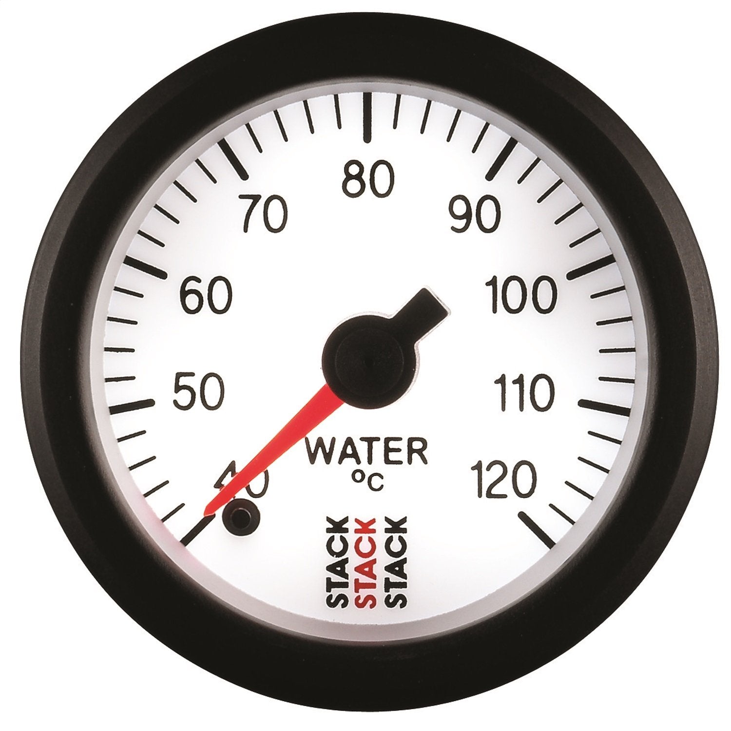 Water Temp - Stack, PRO Stepper Motor, 52MM, WHT, Gauge